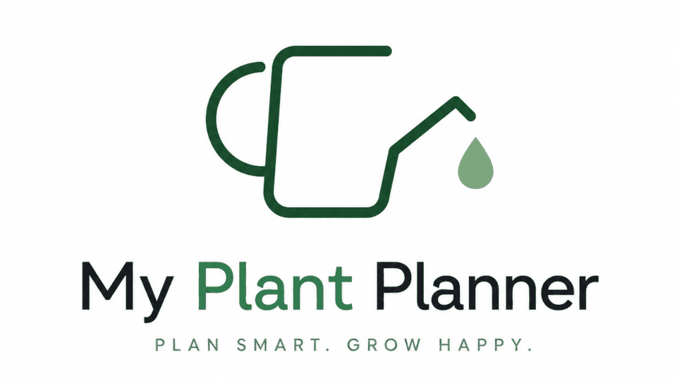 My Plant Planner logo with the tagline Plan smart. Grow happy.